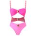 Maillot de bain deux pièces pour femme, ensemble de maillot de bain moulant en mousseline de soie_voghion.com