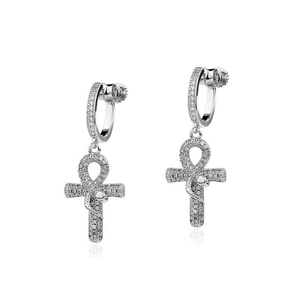 Earrings Earrings Without Piercing, Hip Hop Earrings For Men And Women, Personalized Simple Snake Diamond Earrings_voghion.com