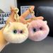 Cute Rex Rabbit Fur Different Eyes Kitten Car Keychain Pendant Ins Plush Doll Toy Backpack Decoration_voghion.com