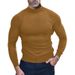 Herren-Strickpullover aus deutscher Wollmischung – Leichter Pullover mit mittellangem Halsausschnitt (Khaki/Schwarz/Weiß, XS-XXXL)_voghion.com