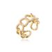 Aogu Gold Color Retention Electroplated Copper Micro-inlaid Zircon Cuban Chain Geometric Shape Open Ring_voghion.com