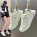 2024 neue Sommer Gump Schuhe Studentinnen weiche Sohle Netzoberfläche Sport kleine weiße High School Prüfung Laufschuhe_voghion.com