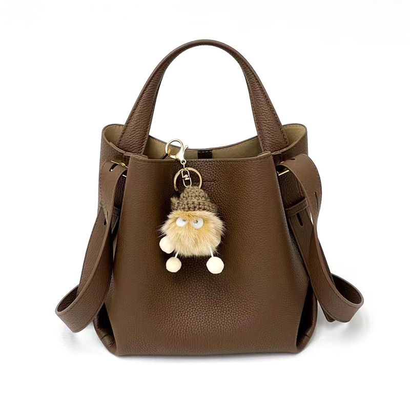 Minimalistische Bucket-Tasche aus Leder für Damen, 2024 Neue High-End-Nischen-Umhängetasche Umhängetasche_voghion.com