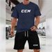 Men's Clothing Summer New Fashion Trend Short Sleeve Shorts T Shirt Set_voghion.com