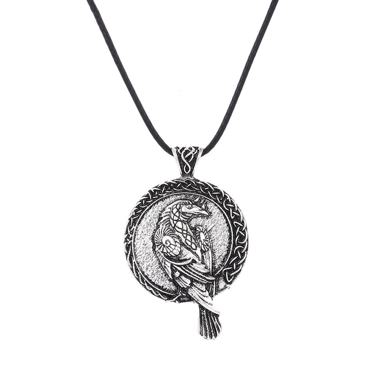 Põhjamaade amuleti kaelakee Viking Crow ripats Must lind Celtic Crow kaelakee meeste ja naiste ehted_voghion.com