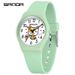 Kids' Cartoon LED Luminous Waterproof Watch With Cute Cat Design, 50m Water Resistance, Soft TPU Strap For Boys And Girls_voghion.com