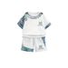 Abbigliamento per bambini Nuova polo a maniche corte per bambini Tuta estiva per neonati Pantaloncini a mezze maniche Tuta a due pezzi_voghion.com