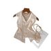 Damenbekleidung High-End-Chic-Bluse, Design-Sinn, reife Nische, einzigartig, schön, Champagner-Chiffon-Top_voghion.com