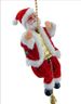 Christmas Electric Fiber Optic Santa Claus Climbing Toy With Wiggling Butt - Fun Holiday Decoration For Kids & Festive Window Display_voghion.com