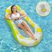 Outdoor Recreational Swimming Pool Floating Neck Backrest Water Lounge Chair New Printed Lemon Clip Net Adult Inflatable Floating Row_voghion.com