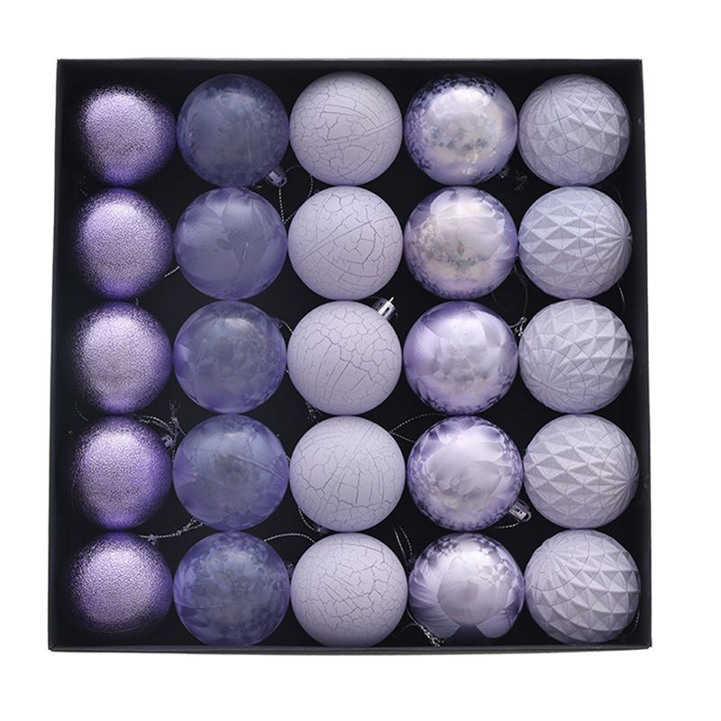 Lillian New Cross-Border 6CM Decorative Crackle Irregular Creative Ball Set Colorful Christmas Tree Ornaments_voghion.com