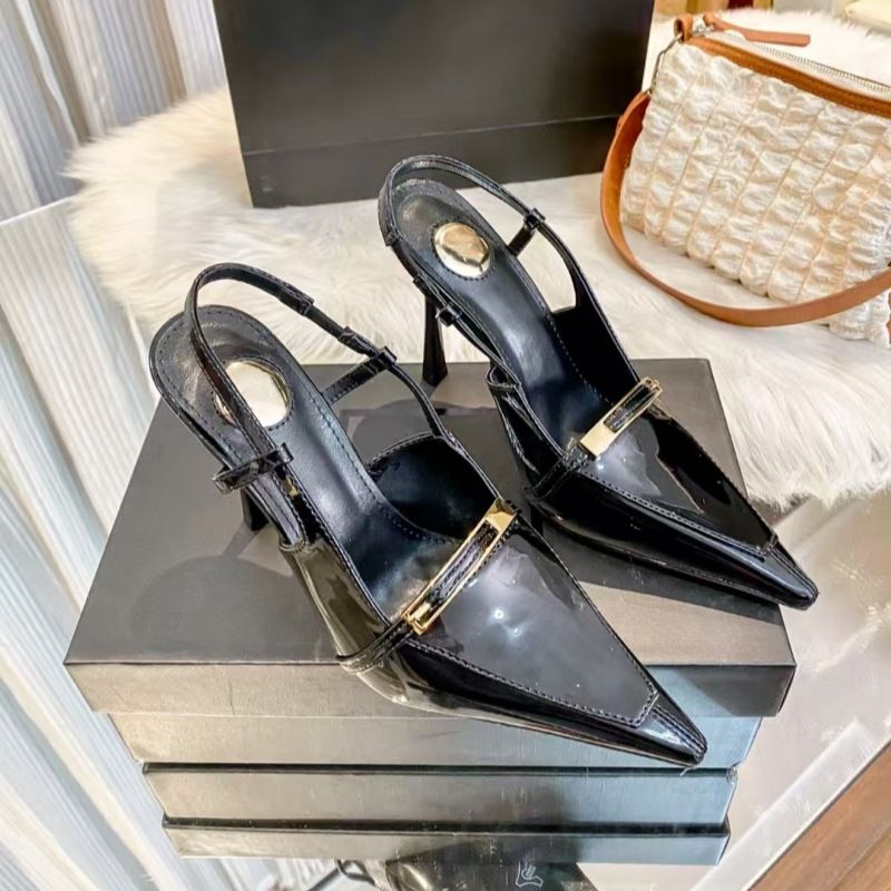 2025 Spring Summer New Patent Leather Pointed Toe Stiletto Heel Sandals For Women Elegant Party_voghion.com