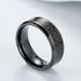 Titanium steel carbon fiber ring men's trendy new hand accessories_voghion.com