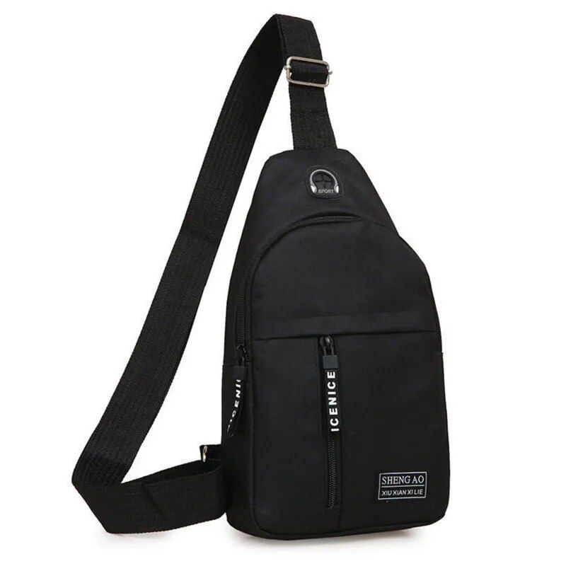 2023 Brandneue Herren Vintage Canvas Leder Satchel Sling Brusttasche Multifunktionale Outdoor Kleine Umhängetasche_voghion.com