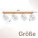 Glitzerlife Deckenstrahler 4 Flammig Weiß Deckenlampe Holz - Deckenleuchte E14 Modern Deckenleuchte Schwenkbar 350° Max.25w Innen HolzoptikSpotlights Für Flur_voghion.com