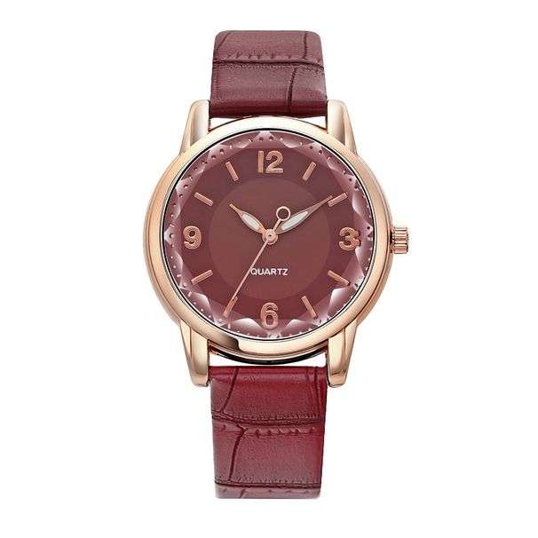 quartz women's watch two-color dial belt Women's Watch creative watch_voghion.com