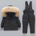 Premium Kids Down Jacket Set – Ultra-Warm 90% White Duck Down With Detachable Hood & Stylish Fur Trim (80-110cm)_voghion.com