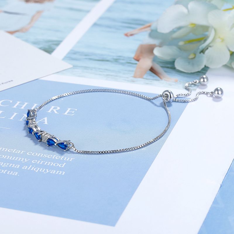 Trendy Bunte Zirkon Armband Für Frauen, Gemischte Farbe Voll Diamant Platiniert Tennis Kette Schmuck_voghion.com