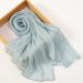 Women's Scarves Popular Solid Color Chiffon Sea Island Silk Chain Long Scarf Summer Refreshing Breathable Sunscreen Ethnic Headscarf_voghion.com