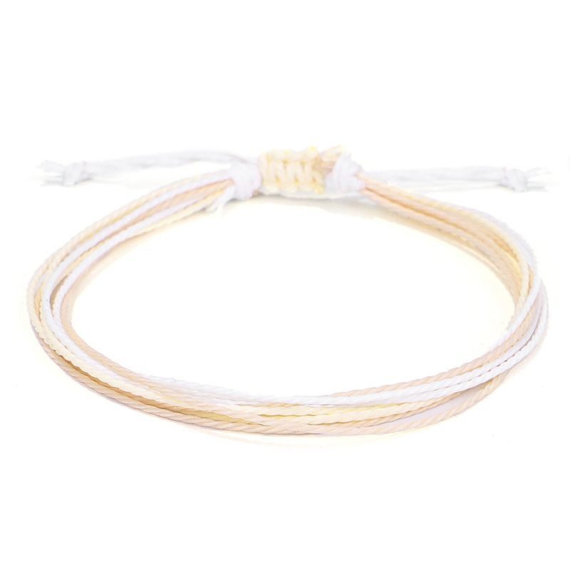 New Bohemian Vacation Style Colorful Wax Thread Handmade Woven Anklet_voghion.com
