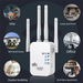 WIFI Signal Amplifier 5G Dual-Band Network Extender Four-Antenna Gigabit Router Booster Repeater_voghion.com