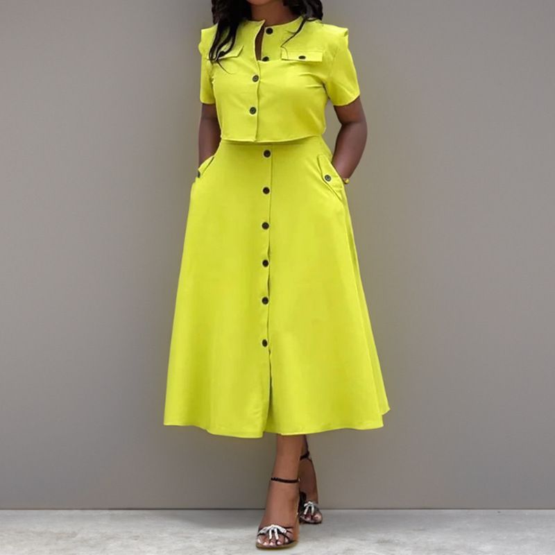 Women's Clothing Retro Slim Temperament Elegant Loose Dress Long_voghion.com