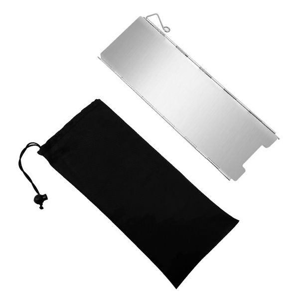 Parabrezza per fornello da campeggio all'aperto Parabrezza in lega di alluminio con fermo Parabrezza da campeggio portatile pieghevole_voghion.com