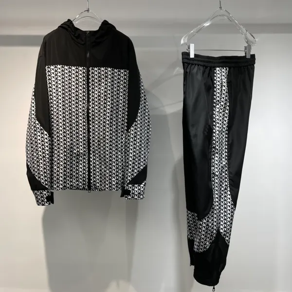 Highend quality brand designer fashion printing patchwork design US size tracksuit top mens tracksuits_voghion.com