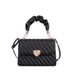 Fashionable texture pleated hand 2024 spring single shoulder crossbody fashion women's this year trendy small square_voghion.com