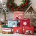Christmas Tin Box With Handle - Decorative Storage Container For Candy, Cookies & Holiday Gifts (6 Styles, A-F)_voghion.com