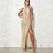 "Elegant Knit Beach Cover-Up With Slit & Lace Back – Lightweight Sun Protection Dress For Vacation, Bikini, Poolside"_voghion.com