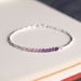 Bellissimo piccolo braccialetto in argento puro viola sfumato naturale frammentato per fidanzata, regalo semplice. Dettagli_voghion.com