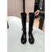 ANN Same Style~ One Shoe Two Ways Over-the-Knee For Women 2024 Winter New Design Sense Niche Black Slimming Long Boots_voghion.com