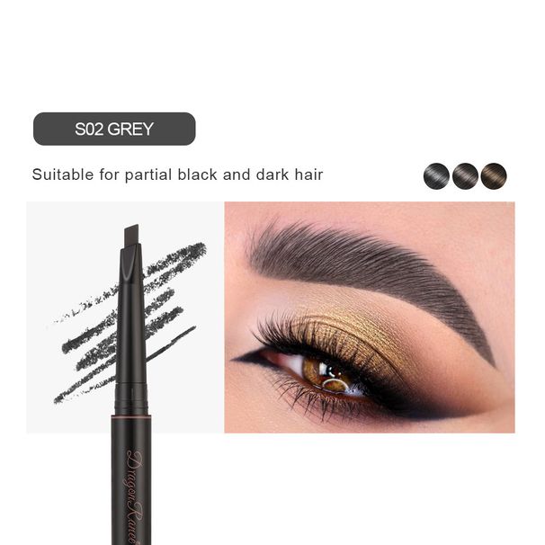 Automatic Rotating Large Triangle Eyebrow Pencil - Waterproof, Smudge-Proof, Long-Lasting With Brush For Straight Eyebrows_voghion.com