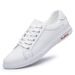Men's Board Shoes Breathable Soft Sole First Layer Cowhide Sports White Shoes Running Shoes_voghion.com