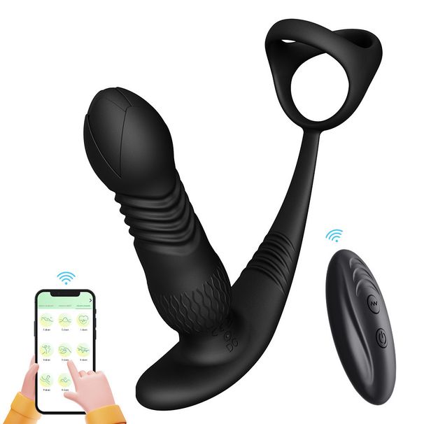 Male And Female Anal Plug Telescopic Back Chamber Masturbation Device Massage Vibration_voghion.com