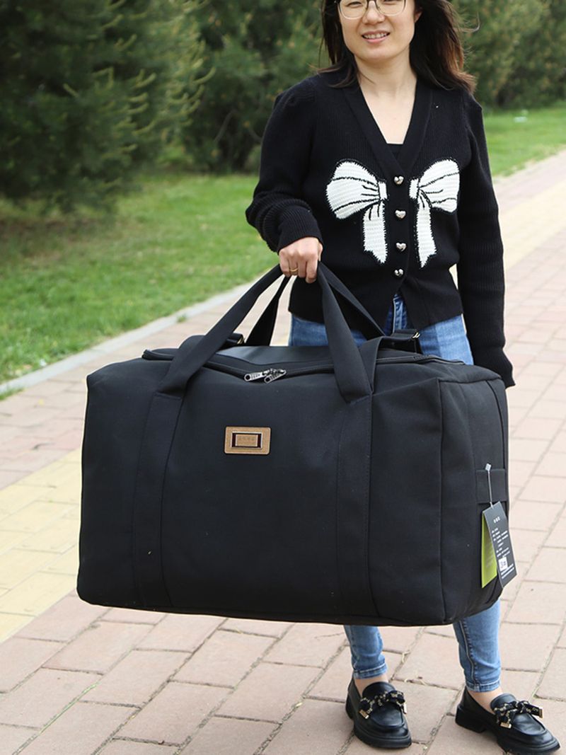Pure Canvas Handbag Outdoor Sports Lage Travel Packaging Clothes Quilt 120 L Cloth Bag Work School_voghion.com