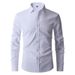 Korean Style Slim Fit Stretch Men's Simple Business Thin Shirt Men_voghion.com