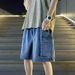 Herrenbekleidung Arbeitskleidung Jeansshorts Sommer Ins Trendy Loose Straight Shorts Vielseitige lässige Hose mit weitem Bein und mittlerer Länge_voghion.com