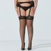 Large Stockings With And Lace Integrated Suspender Plump MM Thighs, Seductive Black Silk, Sexy Long Tube Stockings,_voghion.com