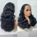 100 Human Hair Density Highlight Ombre Double Drawn Bouncy Body Wave Wigs Full Fumi Weave Wavy Hair Lace_voghion.com