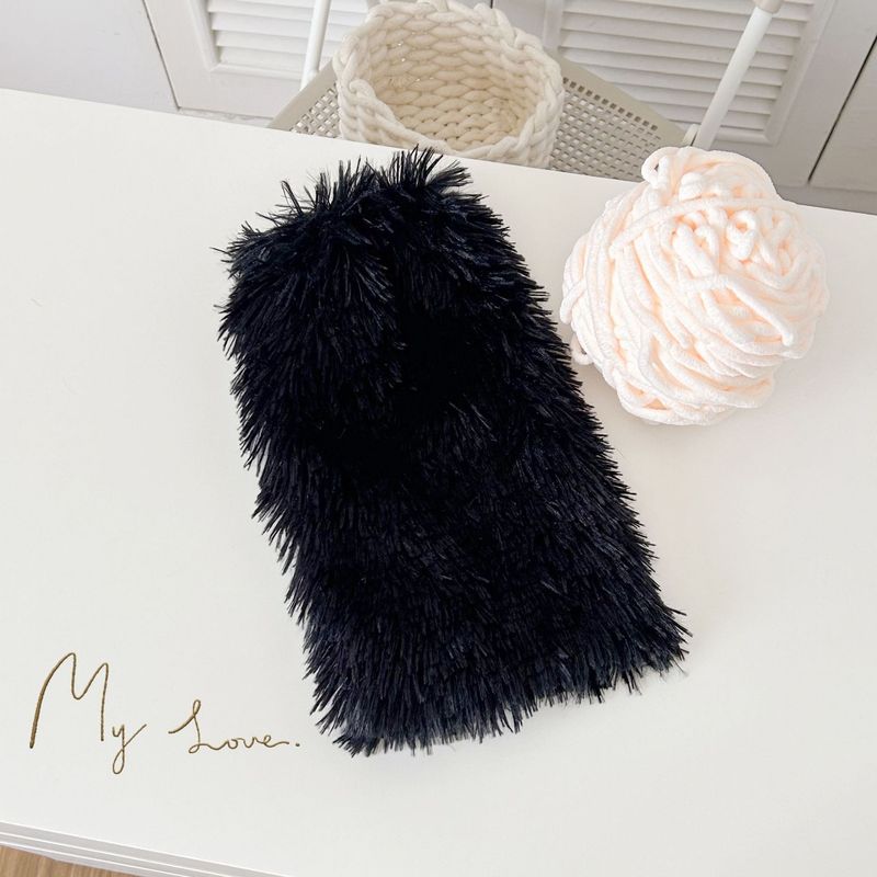 Voyage Autumn Winter Fuzzy Warm Thickened Sock Boot Foreign Trade Plush Leg Y2K Hot Girl Shoe Covers_voghion.com