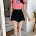 Perforerade jeansshorts för sommarkläder för kvinnor, ny koreansk version i Instagram-stil, tunn kryddig tjej ser smal ut, med_voghion.com