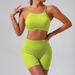 LazyZoom Zhejin Nahtloses Set für Damen, Push-Up-BH, Lauf-Fitness-Top, Camisole-Yoga-Kleidung, Shorts_voghion.com