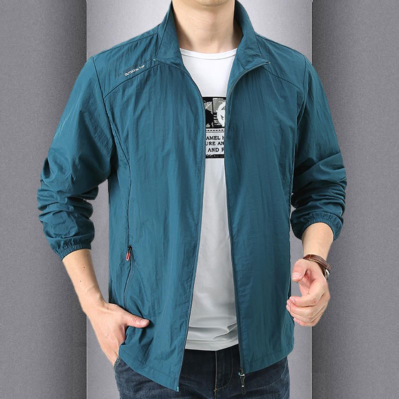 Men's Clothing Men's Summer Thin Ice Silk Breathable Casual Large Size Jacket Tops Outdoor Fishing Quick Drying Skin Clothing_voghion.com