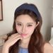 Elegant Denim Wide Headband For Women 2025 New Style Hairband High Crown Fashion Clip Hair Accessory_voghion.com