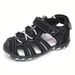 Sandali alla moda da ragazzo con punta chiusa e chiusura a strappo, comode scarpe da spiaggia antiscivolo e resistenti per bambini_voghion.com