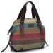 Canvasväskor Randig handväska för kvinnor 2021 Patchwork Rainbow Shoulder Mode Kvinnlig Casual Crossbody-väska Sac A Main_voghion.com
