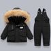 Moeder & Kinderen Overalls Verdikt Jongens en Meisjes Premium Winter Kinder Sneeuwpakset - Geïsoleerde Overalls met Capuchon Voor Jongens en Meisjes (1-5 Jaar)_voghion.com
