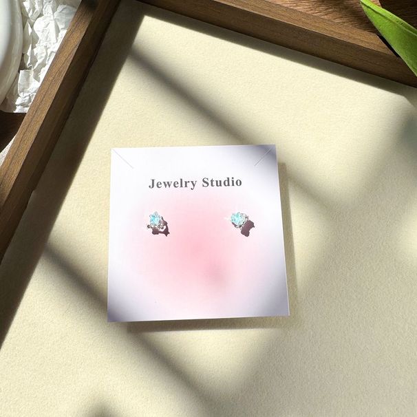 Ocean Star Super Immortal Explosive Clear Stars Premium Stud Earrings Design Temperament Versatile Earrings_voghion.com